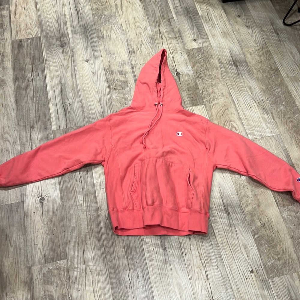 Salmon pink Champion Hoodie